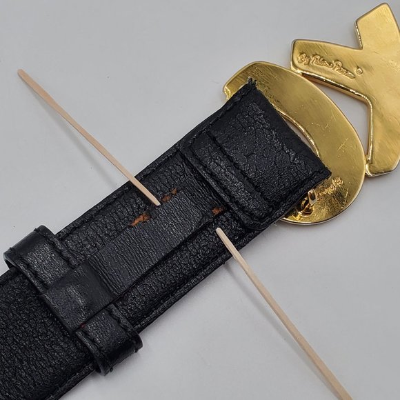 Paloma Picasso OXO Signature Black Leather Belt